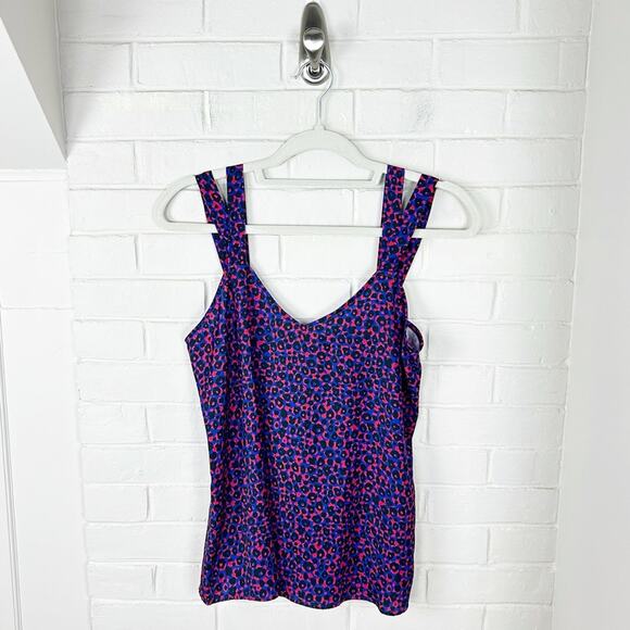 NWT Evereve David Lerner Leopard Double Strap Cami Top Size XS - Picture 1 of 9